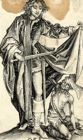 Saint Martin partage son manteau>Je 
  juge de la grandeur d'un homme  la faon dont il traite plus faible que lui. 
</p>
<p class=